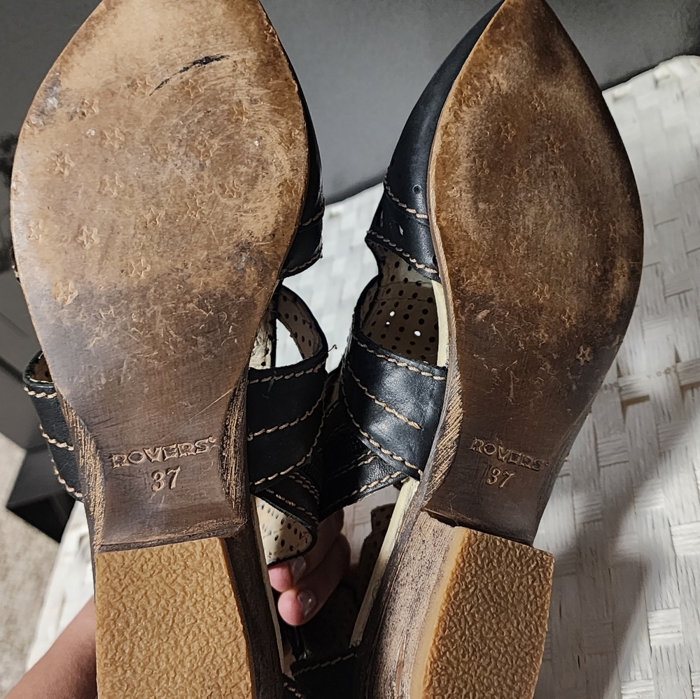 Rovers women's heels cutout side zip‎ 37 Leather Black - Picture 9 of 11